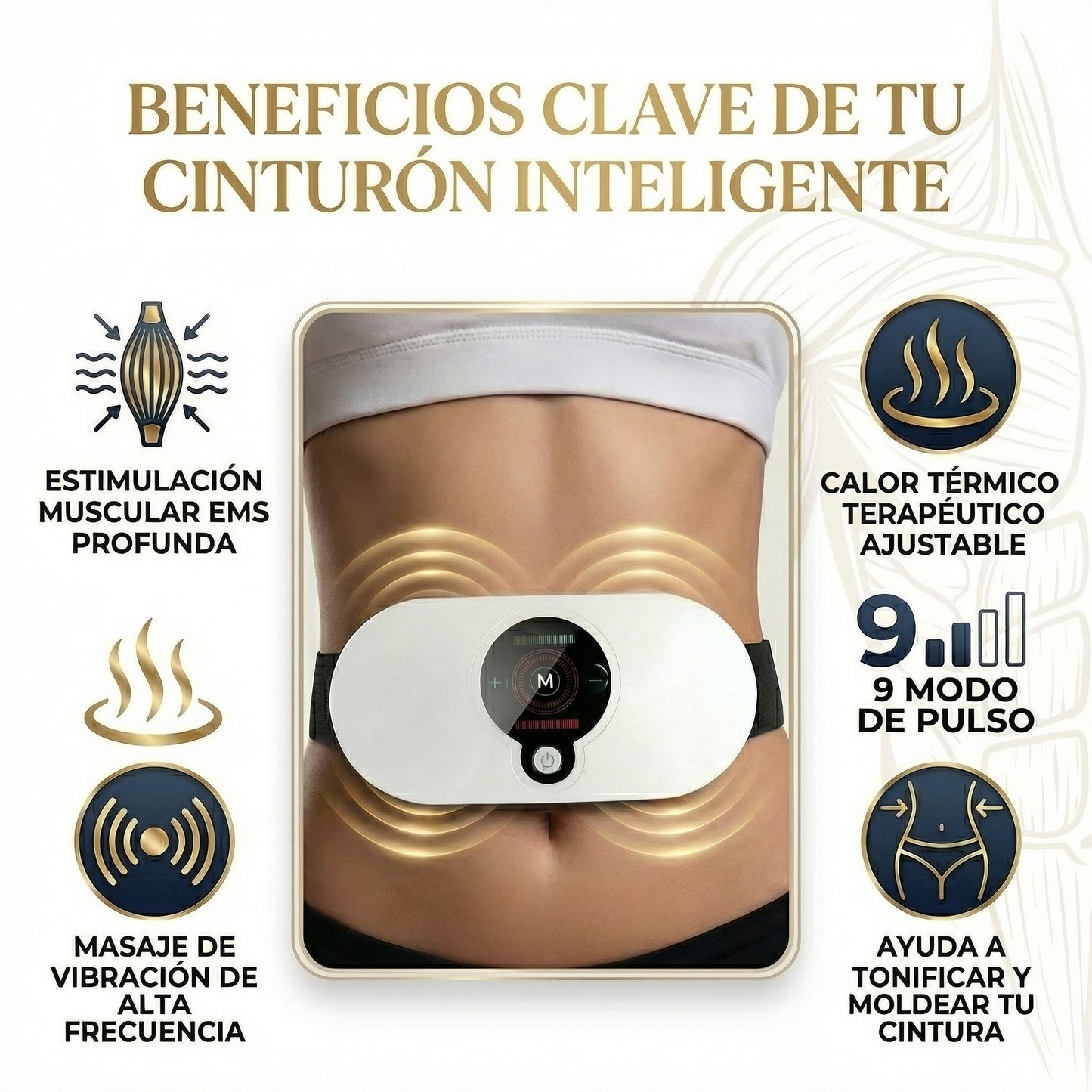 Cinturón Térmico de Alivio y Masaje